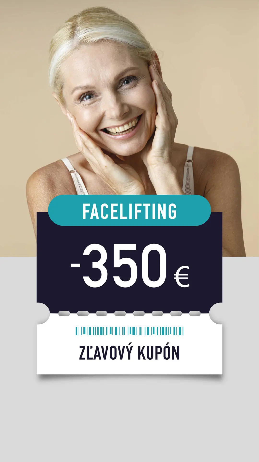 Zľavový kupón na facelift – omladenie tváre a vyhladenie vrások za zvýhodnenú cenu.